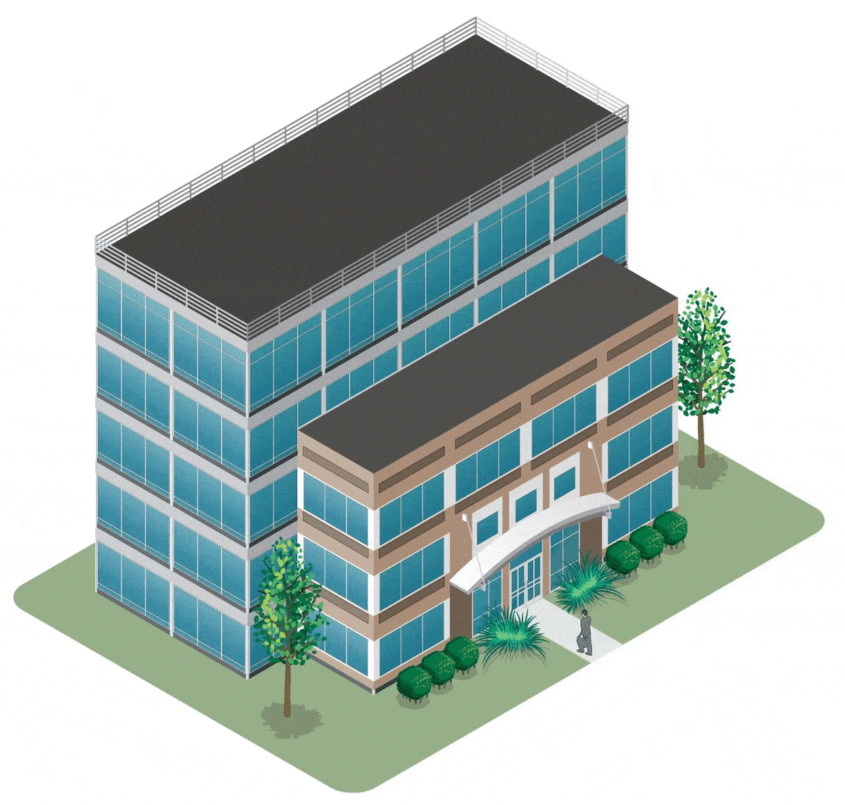 Animated ThyssenKrupp smart building technology