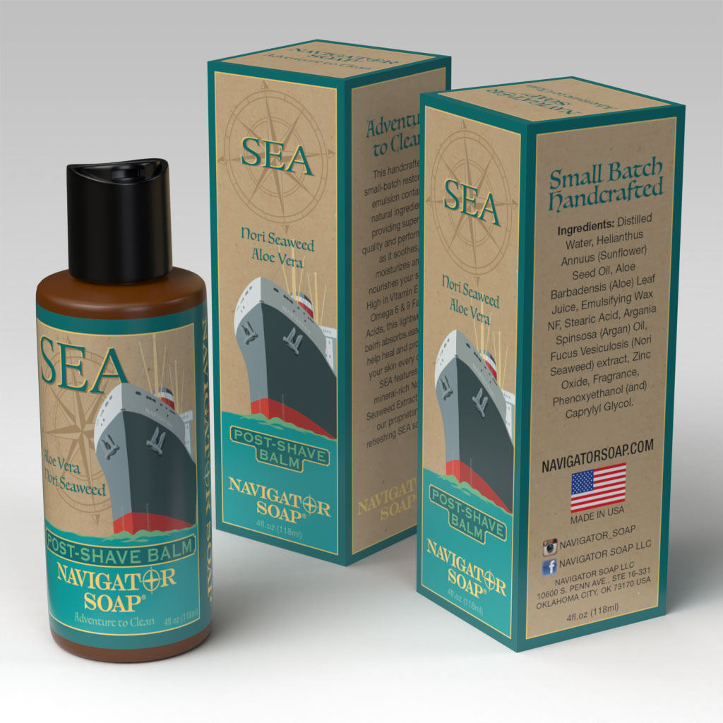 Allied Soap and Razor sea series post shave balm
