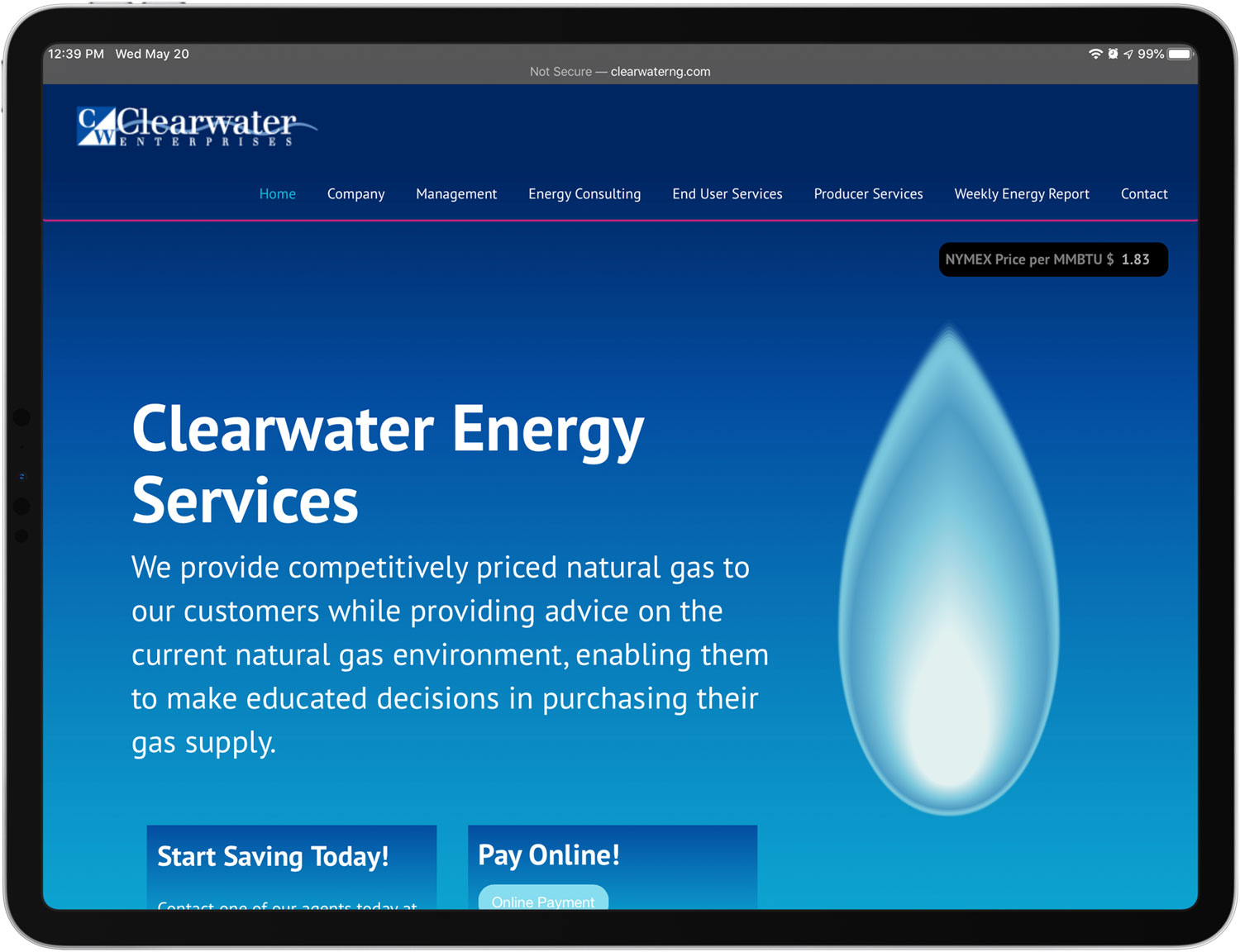 Clearwater Energy Services website
