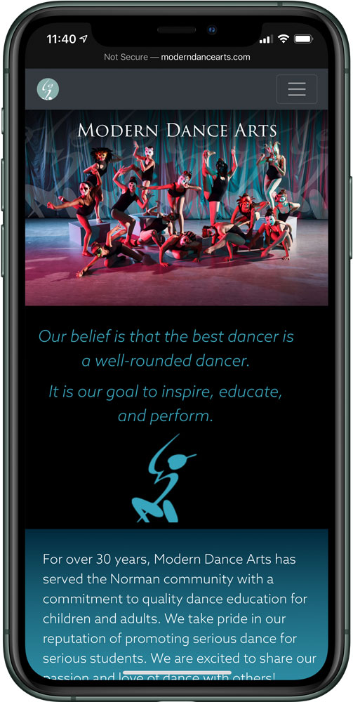 Modern Dance Arts website